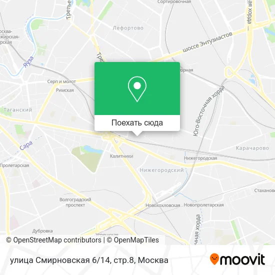 Карта улица Смирновская 6/14, стр.8