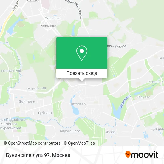 Карта Бунинские луга 97