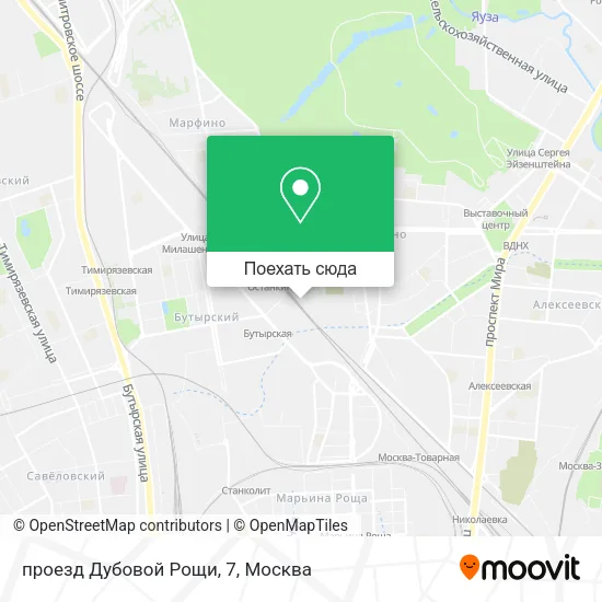 Карта проезд Дубовой Рощи, 7