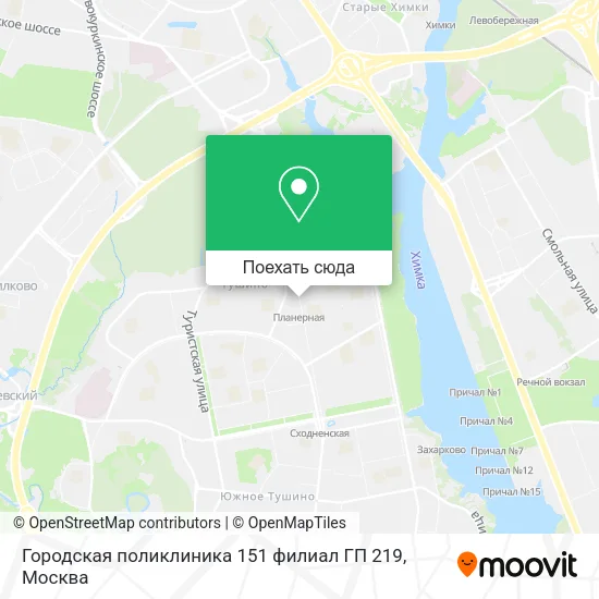 Карта Городская поликлиника 151 филиал ГП 219
