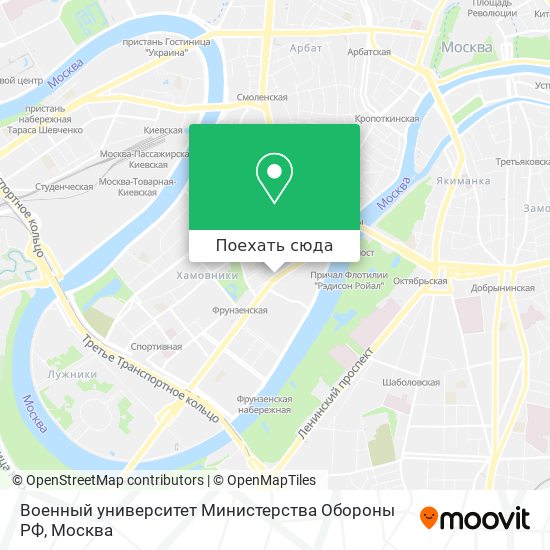 Карта Военный университет Министерства Обороны РФ