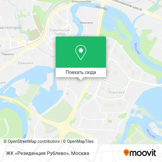 Карта ЖК «Резиденция Рублево»
