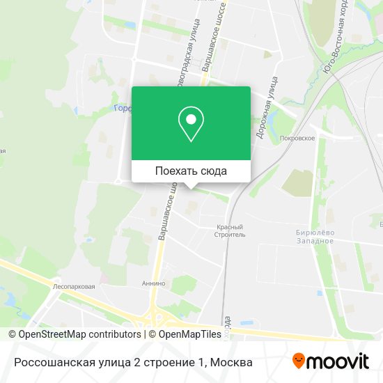 Карта Россошанская улица 2 строение 1