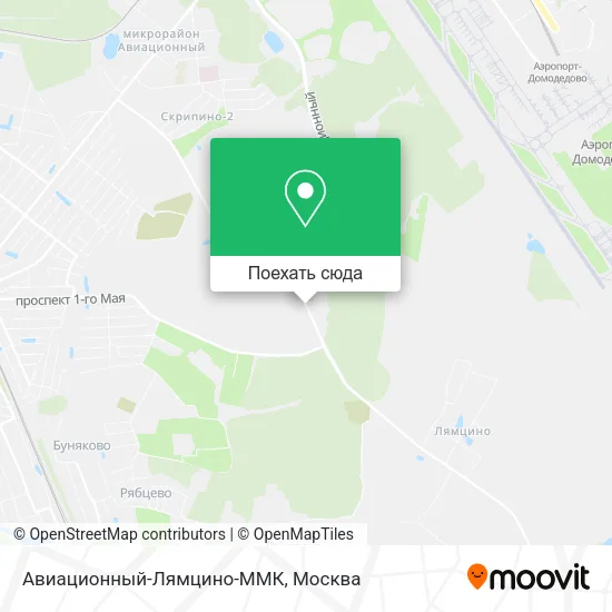 Карта Авиационный-Лямцино-ММК