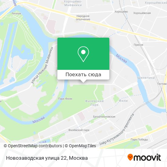 Карта Новозаводская улица 22