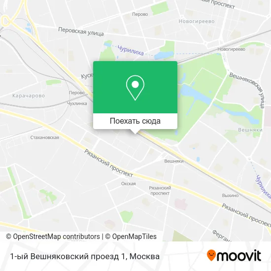 Карта 1-ый Вешняковский проезд 1