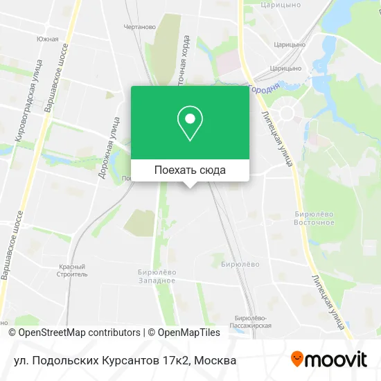 Карта ул. Подольских Курсантов 17к2
