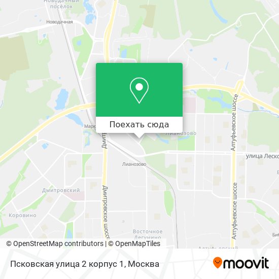 Карта Псковская улица 2 корпус 1