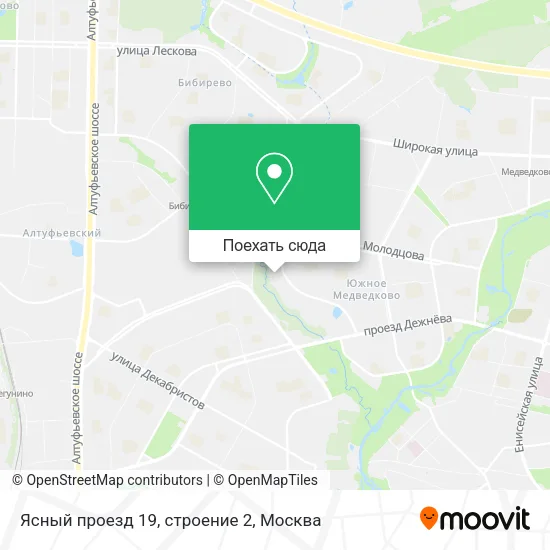 Карта Ясный проезд 19, строение 2