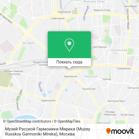 Карта Музей Русской Гармоники Мирека (Muzey Russkoy Garmoniki Mireka)