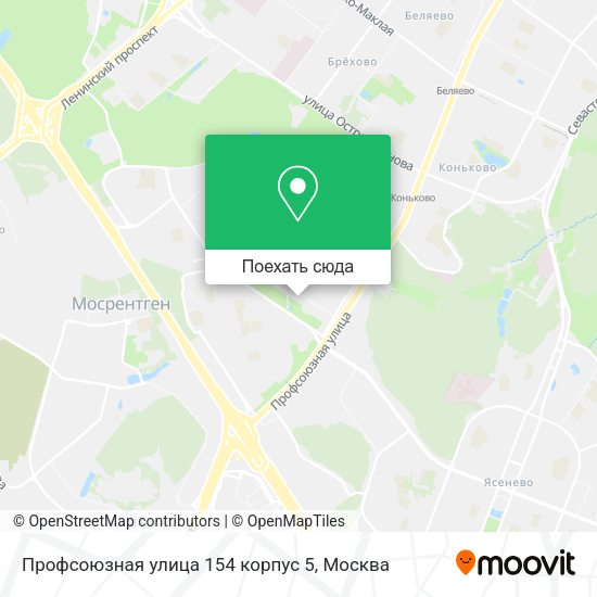 Карта Профсоюзная улица 154 корпус 5