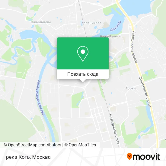 Карта река Коть