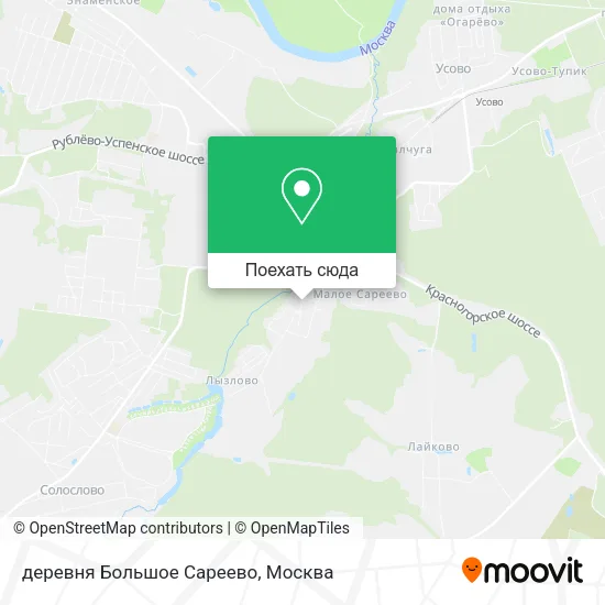 Карта деревня Большое Сареево