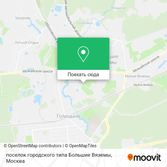 Карта поселок городского типа Большие Вяземы