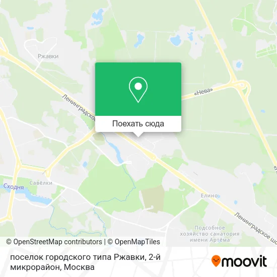 Карта поселок городского типа Ржавки, 2-й микрорайон