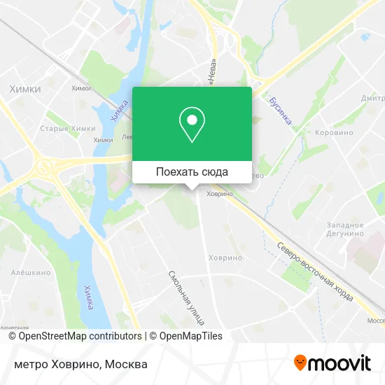 Карта метро Ховрино