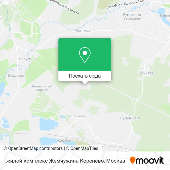 Карта жилой комплекс Жемчужина Коренёво