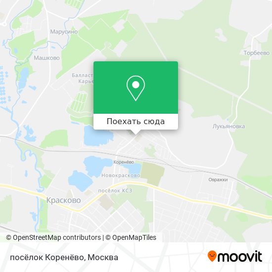 Карта посёлок Коренёво