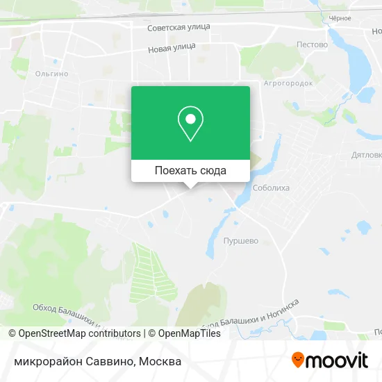 Карта микрорайон Саввино