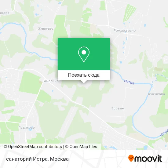 Карта санаторий Истра