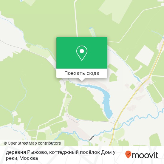 Карта деревня Рыжово, коттеджный посёлок Дом у реки