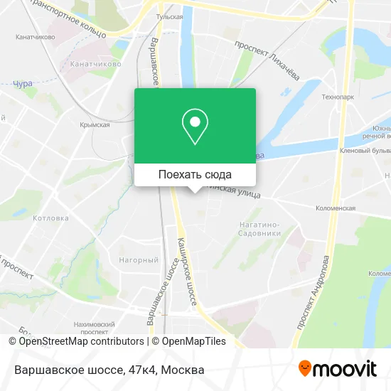 Карта Варшавское шоссе, 47к4