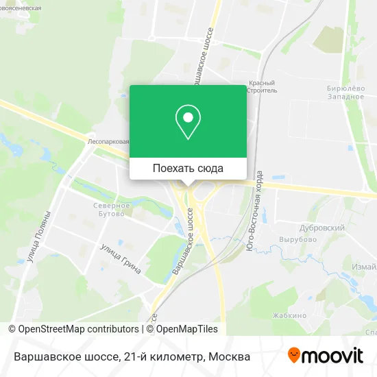 Карта Варшавское шоссе, 21-й километр