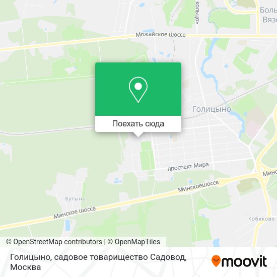 Карта Голицыно, садовое товарищество Садовод