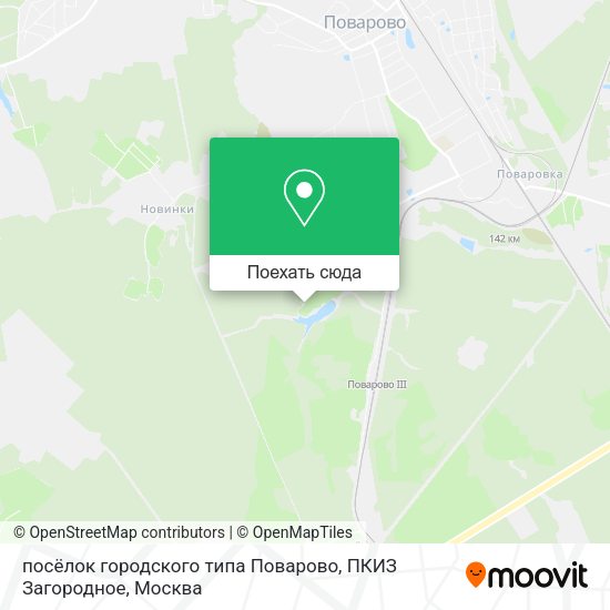 Карта посёлок городского типа Поварово, ПКИЗ Загородное