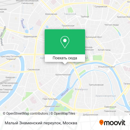 Карта Малый Знаменский переулок