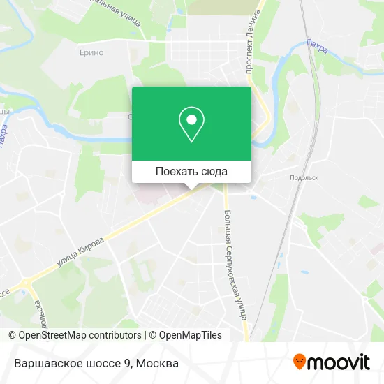 Карта Варшавское шоссе 9