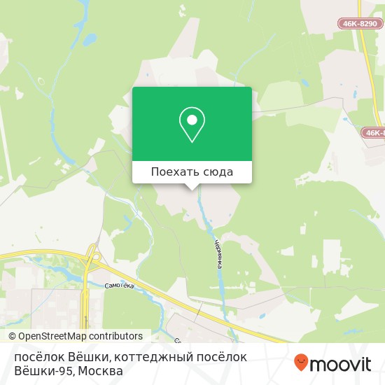Карта посёлок Вёшки, коттеджный посёлок Вёшки-95
