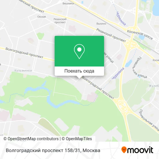 Карта Волгоградский проспект 158/31
