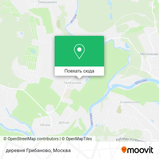 Карта деревня Грибаново