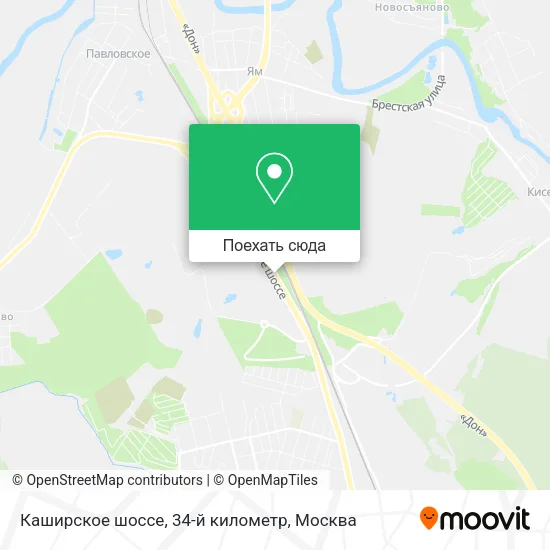 Карта Каширское шоссе, 34-й километр