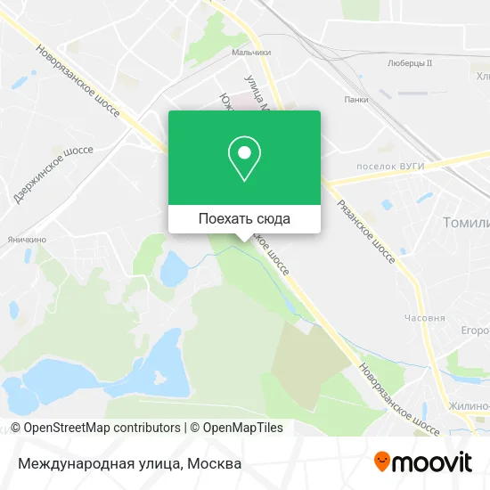 Карта Международная улица