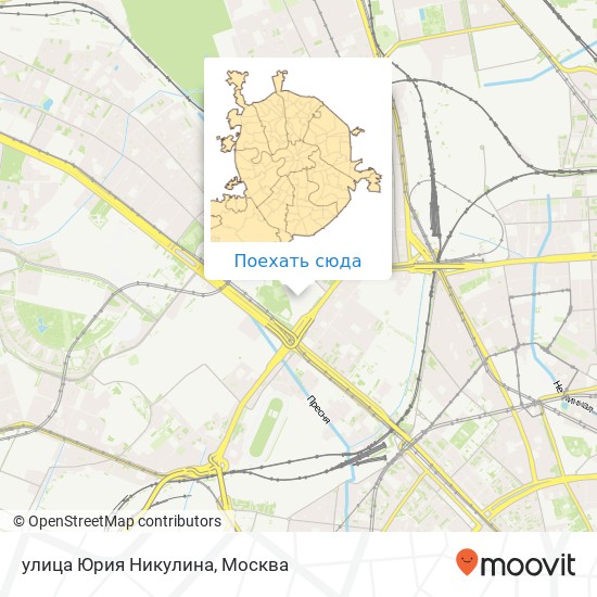 Карта улица Юрия Никулина