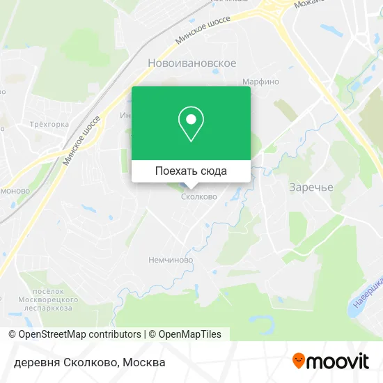 Карта деревня Сколково
