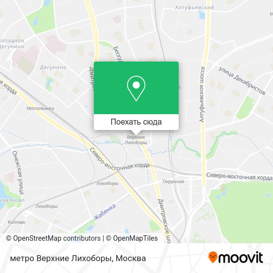 Карта метро Верхние Лихоборы