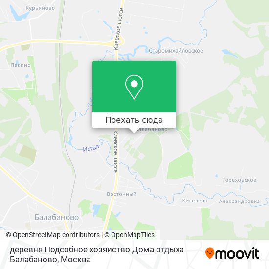 Карта деревня Подсобное хозяйство Дома отдыха Балабаново