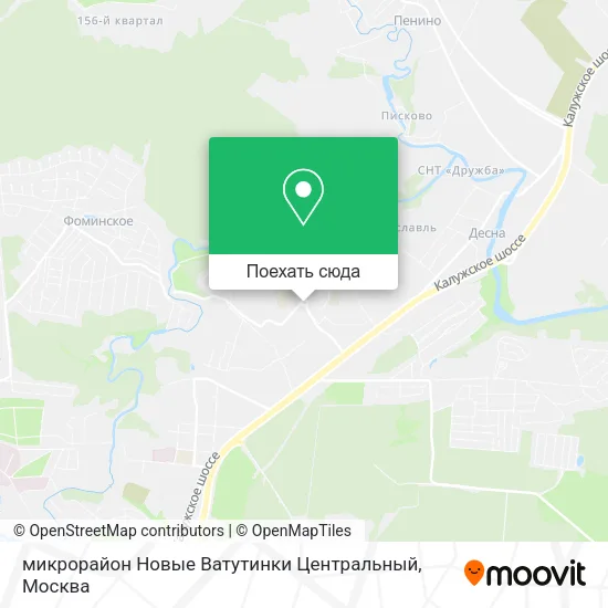 Карта микрорайон Новые Ватутинки Центральный