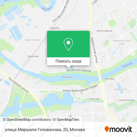 Карта улица Маршала Голованова, 20