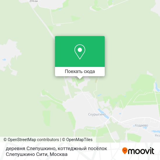 Карта деревня Слепушкино, коттеджный посёлок Слепушкино Сити