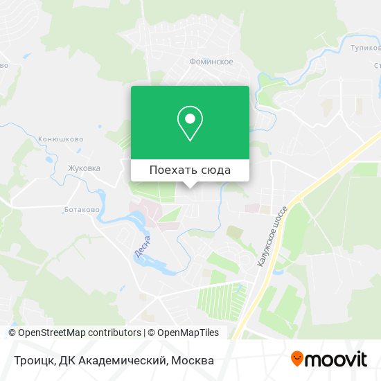 Карта Троицк, ДК Академический