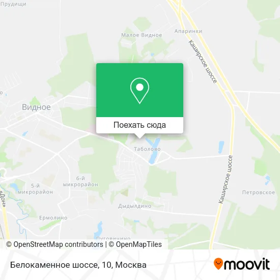 Карта Белокаменное шоссе, 10