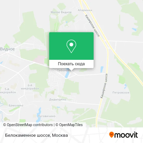 Карта Белокаменное шоссе