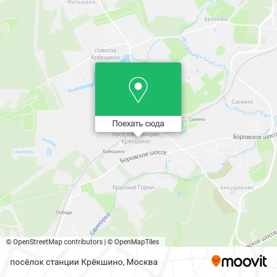 Карта посёлок станции Крёкшино