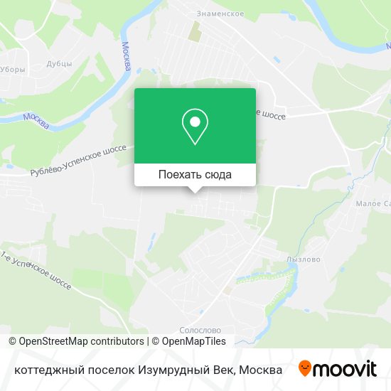 Карта коттеджный поселок Изумрудный Век