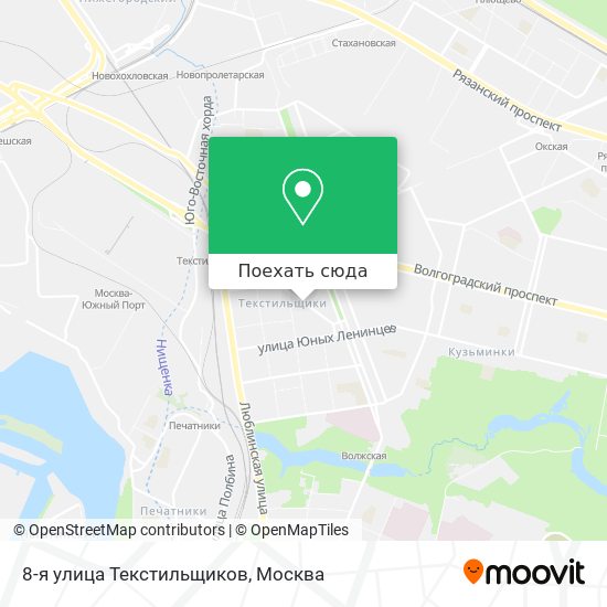Карта 8-я улица Текстильщиков