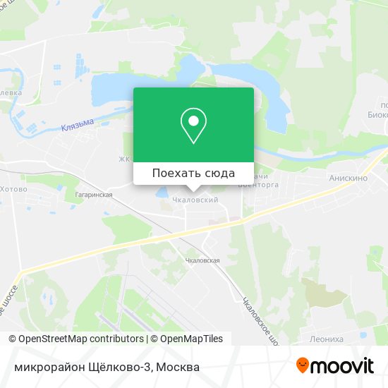 Карта микрорайон Щёлково-3